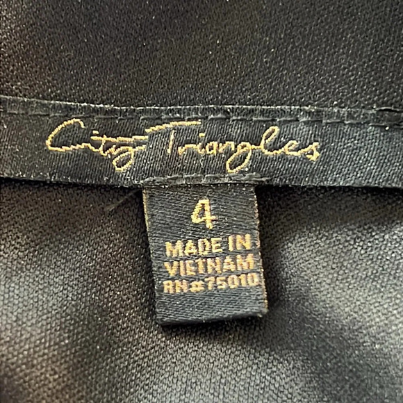 City Triangles Metallic Off The Shoulder Deep V-Neck Formal Evening Gown Sz 4 - Picture 14 of 16